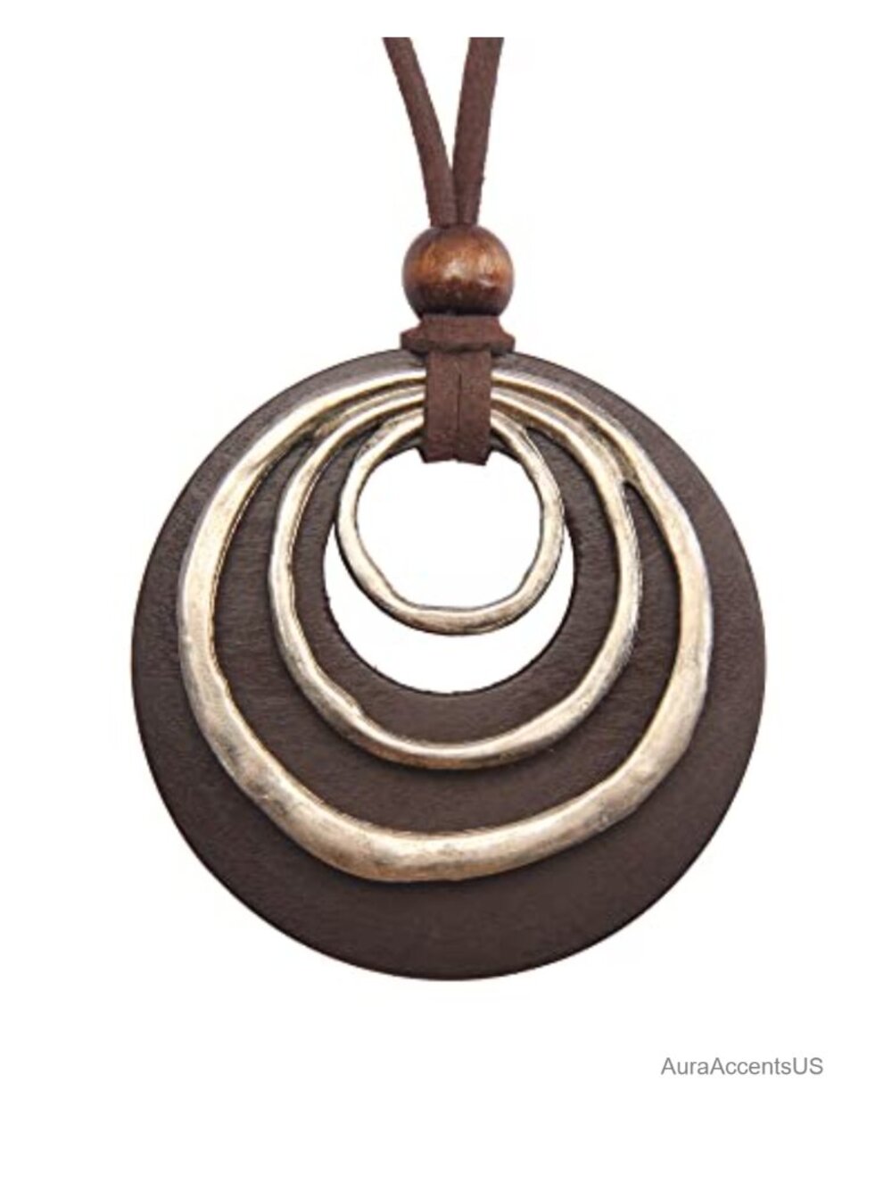 PU Leather Necklace Vintage Boho Multilayer Pendant for Women Men
